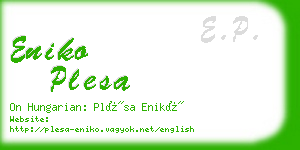 eniko plesa business card